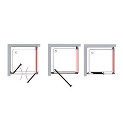 Paroi de douche fixe Ancoswing 90 cm profilé blanc