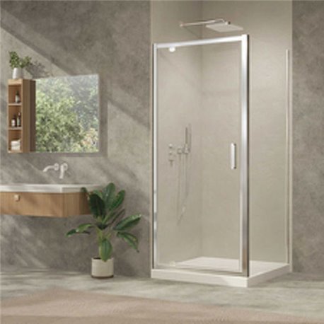 Paroi de douche fixe Ancoswing 80 cm profilé argent