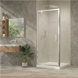 Paroi de douche fixe Ancoswing 90 cm profilé argent