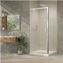 Paroi de douche fixe Ancoswing 90 cm profilé argent