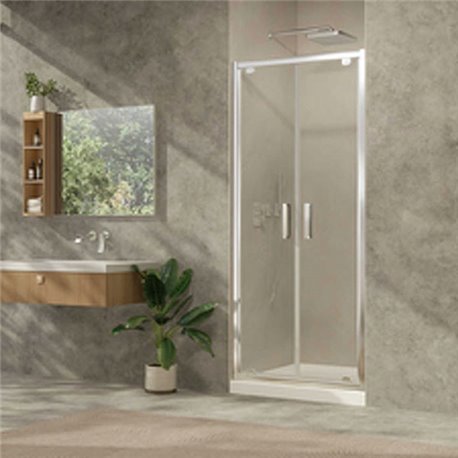 Porte de douche à 2 battants Ancoswing 80 cm profilé argent Porte de douche à 2 battants Ancoswing 80 cm profilé argent