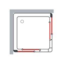 Porte de douche d'angle coulissant Ancoswing 80 cm profilé blanc