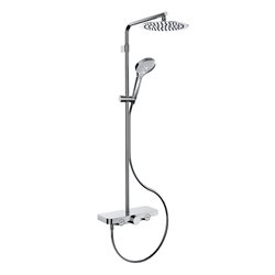 Colonne de douche Ancodesign avec tablette métal chromée