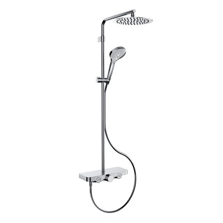 Colonne de douche Ancodesign avec tablette métal chromée
