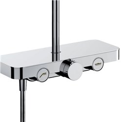 Colonne de douche Ancodesign avec tablette métal chromée