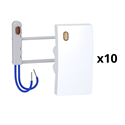 Lot de 10 kits voyant Alréa touche + lampe à néon 230V 1,5mA ALB61417P blanc polaire
