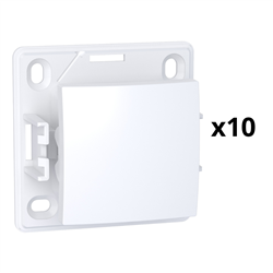 Lot de 10 interrupteurs bipolaires ou permutateurs Alréa ALB61054P blanc polaire