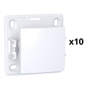 Lot de 10 interrupteurs bipolaires ou permutateurs Alréa ALB61054P blanc polaire