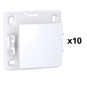 Lot de 10 poussoirs à fermeture Alréa ALB61053P blanc polaire