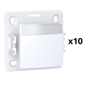 Lot de 10 poussoirs à fermeture porte-étiquette sans lampe Alréa ALB61062P blanc polaire