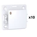 Lot de 10 poussoirs O/F lumineux faible conso Alréa ALB61052P blanc polaire