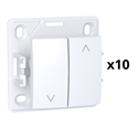 Lot de 10 poussoirs volets roulants Alréa ALB61199P blanc polaire