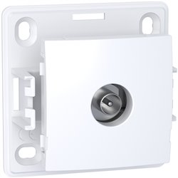 Lot de 10 prises TV simples mâle blindée 1 sortie Alréa ALB61311P blanc polaire
