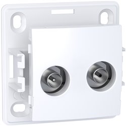 Lot de 5 prises TV FM VR sur FM Alréa ALB61317P blanc polaire