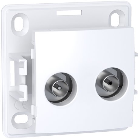 Lot de 5 prises TV FM VR sur FM Alréa ALB61317P blanc polaire