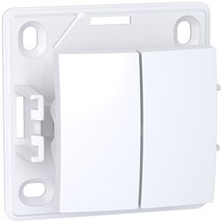 Lot de 60 va-et-vient bouton poussoir Alréa ALB61081P blanc polaire