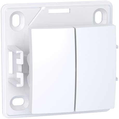 Lot de 60 va-et-vient bouton poussoir Alréa ALB61081P blanc polaire