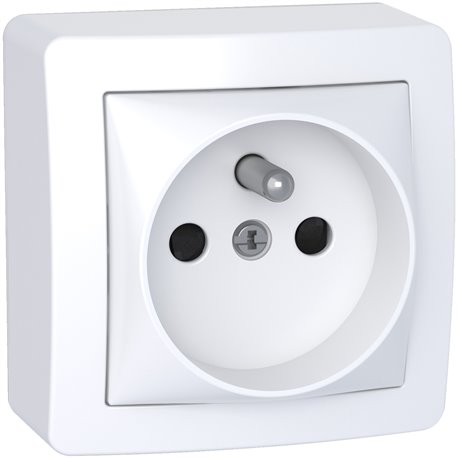 Prise de courant 2P + T connexion rapide cadre saillie Alréa ALB62273P blanc polaire Prise de courant 2P + T connexion rapide cadre saillie Alréa ALB62273P blanc polaire