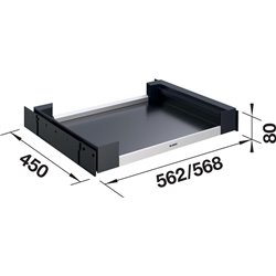 Tiroir Flat Drawer 60 P 527665 Tiroir avec fermeture amortie pour sous-meuble 60 cm avec portes coulissantes