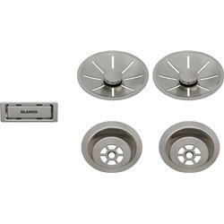 Set de 2 bondes 207410 Satin Platinum pour cuve double
