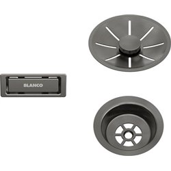 Set de bonde 206900 Satin Dark Steel pour cuve simple