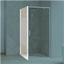 Paroi de douche Smart Design Fixe Avec seuil verre sérigraphié cosmos 120 cm profilé Blanc