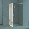 Paroi de douche Smart Design Fixe Avec seuil verre sérigraphié cosmos 85 cm profilé Chromé