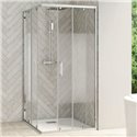 Porte de douche Smart Design AC Avec seuil verre sérigraphié 90 cm profilé Chromé