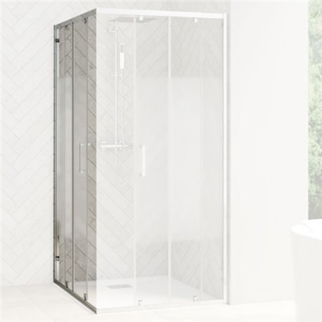 Porte de douche Smart Design AC Avec seuil verre sérigraphié 110 cm profilé Chromé Porte de douche Smart Design AC Avec seuil verre sérigraphié 110 cm profilé Chromé