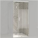 Porte de douche Smart Design AC Sans seuil verre sérigraphié 80 cm profilé Chromé