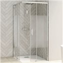 Porte de douche Smart Design AC Sans seuil verre sérigraphié 110 cm profilé Chromé