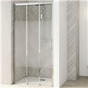 Porte de douche Smart Design 3V Sans seuil verre sérigraphié cosmos 140 cm profilé Chromé