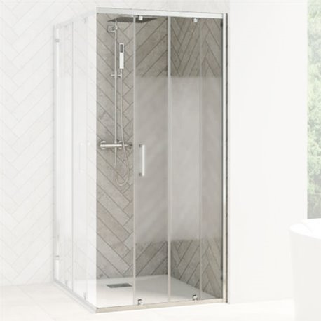 Porte de douche Smart Design AC Avec seuil verre sérigraphié 90 cm profilé Chromé Porte de douche Smart Design AC Avec seuil verre sérigraphié 90 cm profilé Chromé