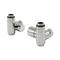 Kit robinet coude intérieur équerre VALKITSQMIST50 pour fonctionnement mixte Chrome