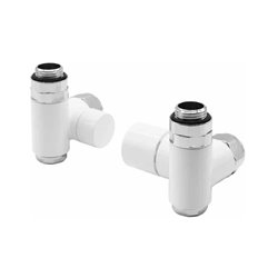 Kit robinet coude intérieur équerre VALKITSQMIST01 pour fonctionnement mixte Blanc