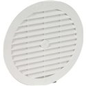 Grille PVC de ventilation ronde à fermeture avec moustiquaire pour tube fibres-ciment ⌀ 125 - Réf : 849145