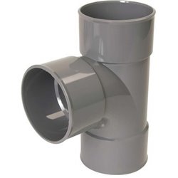 Té PVC 87 ° simple femelle / femelle ⌀ 80 - Réf : 226829