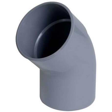 Coude PVC 45 ° mâle / femelle ⌀ 50 - Réf : 62670