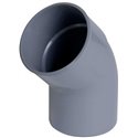 Coude PVC 45 ° mâle / femelle ⌀ 125 - Réf : 225260