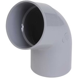 Coude PVC 67 ° mâle / femelle ⌀ 125 - Réf : 225500