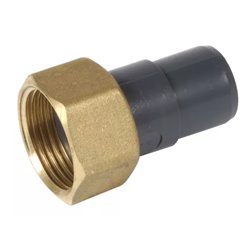 Raccord PVC-fer écrou laiton ⌀ 32 33x42 - Réf : 444820