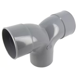 Coude PVC 87'30° double mâle / femelle ⌀ 100 - Réf : 284959