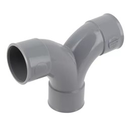 Coude PVC 87 ° double femelle / femelle ⌀ 40 - Réf : 62994