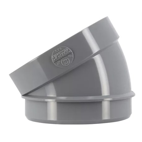 Coude PVC 30 ° mâle / femelle ⌀ 100 - Réf : 229662