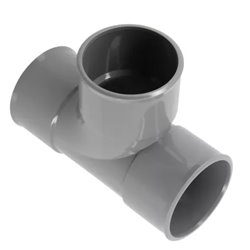 Té PVC 87 ° pied de biche femelle / femelle ⌀ 50 - Réf : 63495