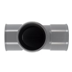Té PVC 87 ° pied de biche femelle / femelle ⌀ 50 - Réf : 63495