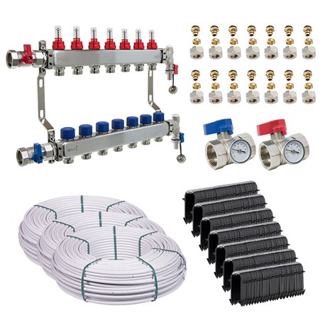 Kit plancher chauffant UFHPACK100 100 m² tube multicouche