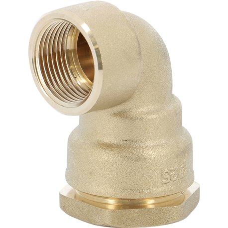 Coude PE serrage laiton taraudé femelle 7536459 25 mm