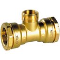 Té serrage extérieur pour PE eau et mâle et femelle 437724 32-26x34-32 mm