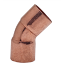 Coude cuivre grand rayon 45° femelle-femelle 53927 35 mm